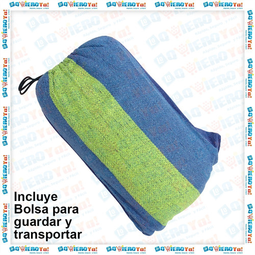 Imagen 5 de 10 de Hamaca Paraguaya Resistente Jardín 220cm X 100cm + Bolso