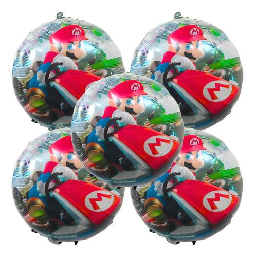 Pack Set Globo Mario Bros 45cm X 5u