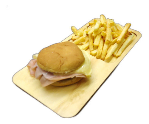 Tabla Hamburguesa Cuenco Guarnición Pack X 10 U  15 X 30 Cm 