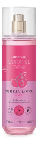 Body Splash Colônia Cuide-se Bem Cereja Livre 200ml
