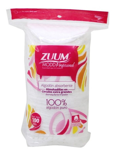 Almohadillas De Algodón Zuum Modd Extra Grandes 100pz