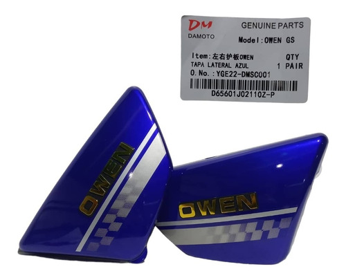 Tapas Laterales Owen Gs 150 Azul Dm Damoto Original 