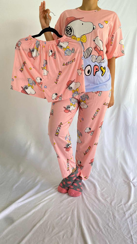 Pijamas Al Mayor Y Detal. 3 Piezas. Pijama De Snoopy