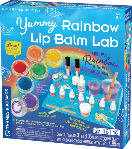 Thames & Kosmos Yummy Rainbow Lip Balm Lab Stem Kit | Haz B.