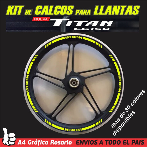 Calcos Llantas Honda New Titan Cg150 Envios