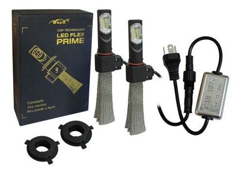 Kit Par Lâmpada Super Led Farol 7s 8000 Lúmens H4 Alta Baixa