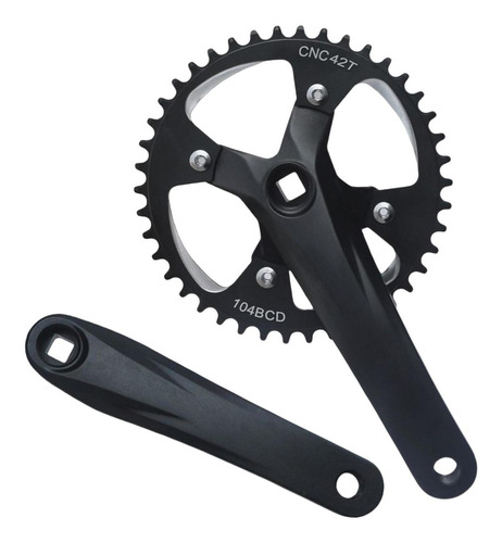 Black Mountain Bike Crank 104bcd Accesorios Bielas 42t