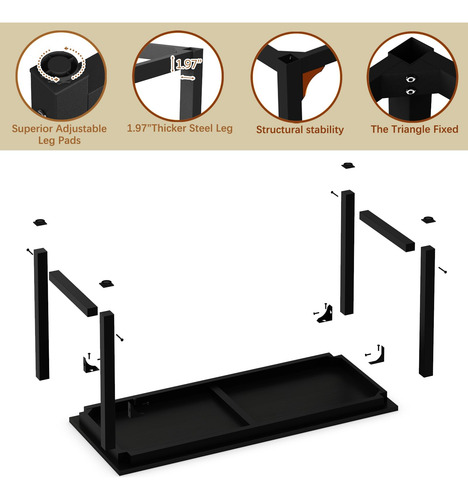Escritorio Extra Grande 160 Cm Mesa Para Computadora Y Juego