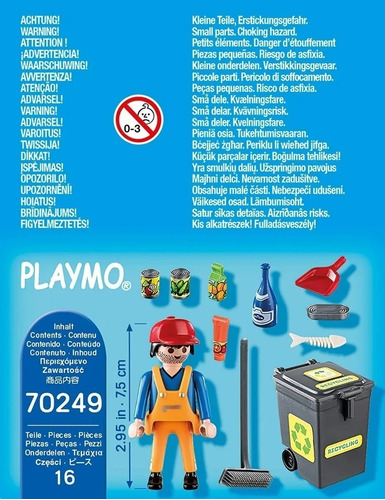Imagen 4 de 8 de Playmobil Special Plus 70249 Barrendero Playking