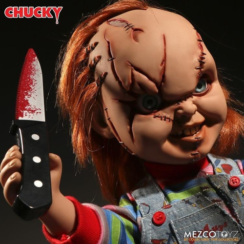 Chucky Scarred Mega Scale Mezco Child's Play Habla Frases