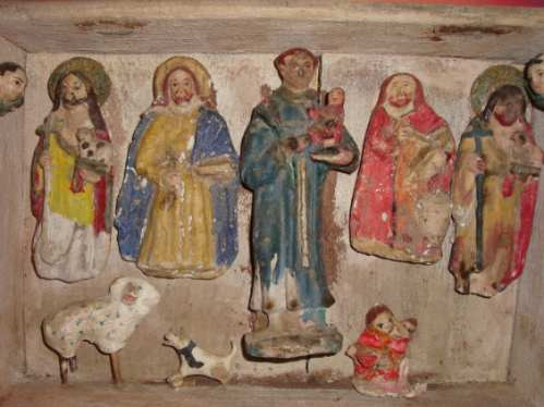 Retablo Madera  Nacimiento-pesebre Andino Santo