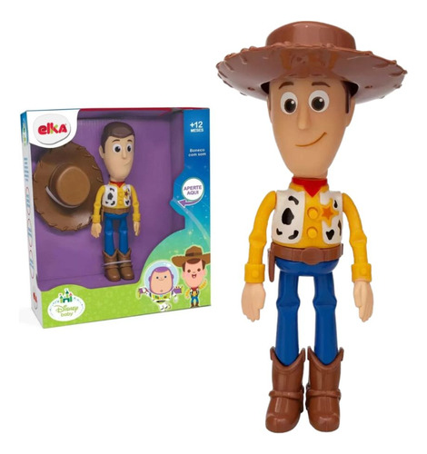 Boneco Woody Articulado C/ Som Fala - Toy Story - Elka