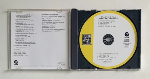 Cd The Bill Evans Trio - I Will Say Goodbye - C/3 Bonus Imp. (Usado)