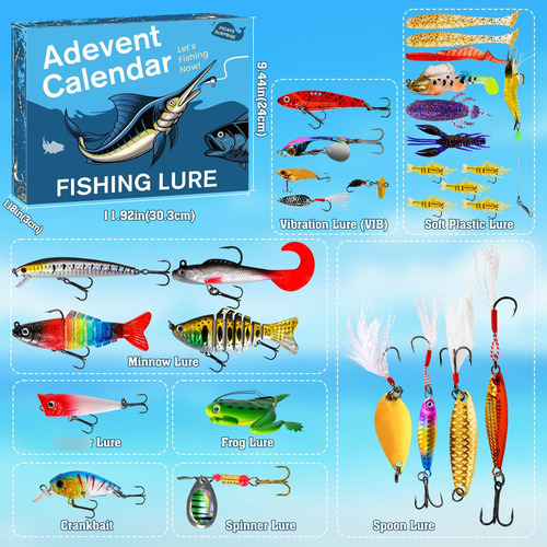 Calendario De Adviento 2024 Con Señuelos De Pesca Sorpresa