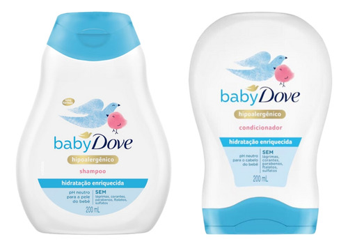 Kit Shampoo+condicionador Dove Baby 200ml Hidra Enriquecida