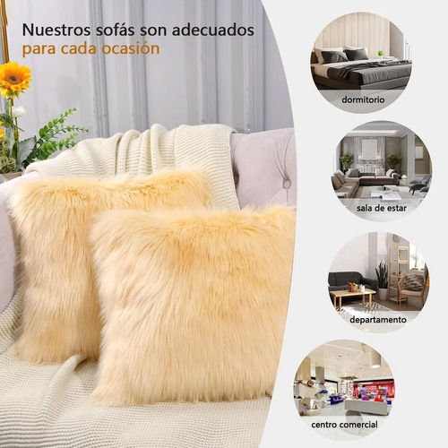 Funda De Cojín De Felpa Tie-dye Rou'ruan 40*40cm 2 Piezas Beige Teñido Anudado