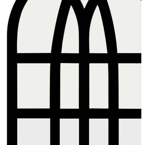 . Espejo De Ventana Redondo Para Decoración Del Hogar Negro