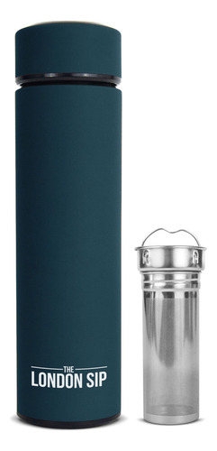 Botella Infusora De Té Here Now Modelo Verde Azulado Verde Azulado Medianoche