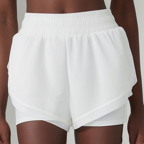 Pantalones Cortos De Yoga De Doble Capa Para Entrenamiento A