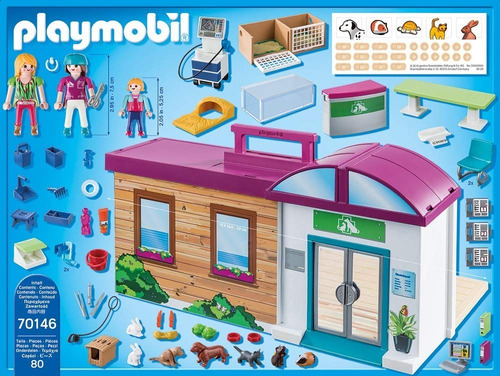 Imagen 2 de 4 de Playmobil Clinica Veterinaria 70146 City Life Ink Educando