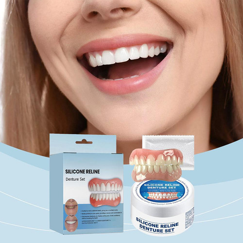 Conjunto Reembasamento Dentadura Silicone Macio