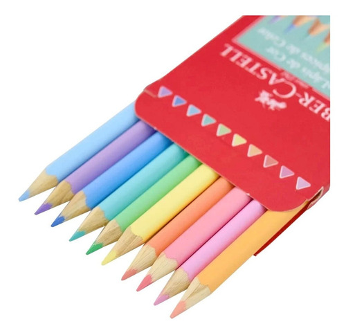 Imagen 3 de 4 de Lápices De Colores Pastel Faber Castell Eco X 10 Unidades