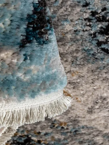 Alfombra Para Living Azul Moderna 290 X 200 Cm Mihran +