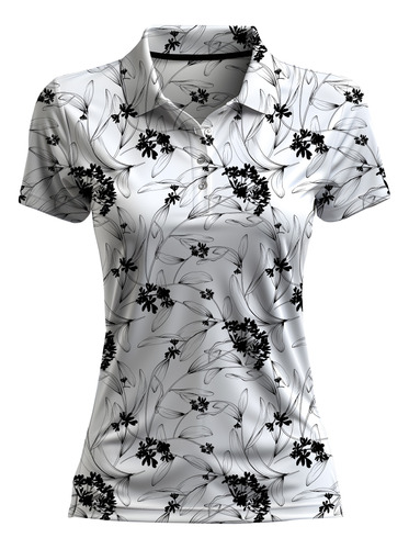 Remera De Golf Dama Modelo Leaves