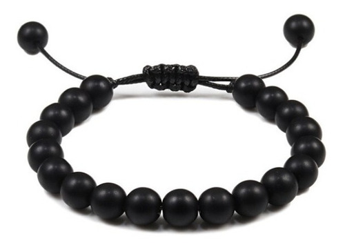 Pulsera De Piedra Onix Mate Hombre Mujer Moda 2021