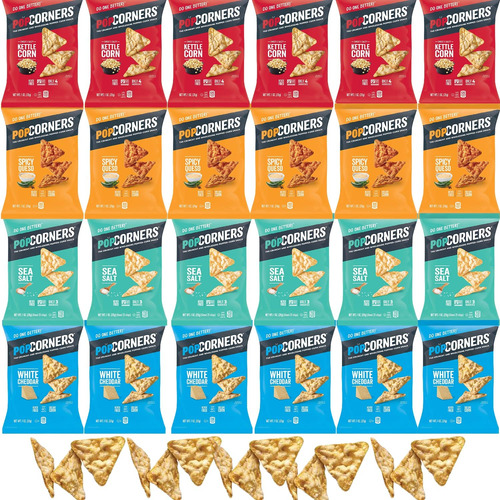 Popcorners Snacks Chips Sin Gluten, Paquete Variado De 4 Sa.