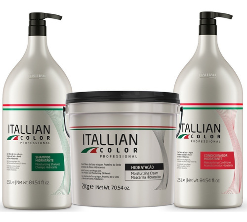 Imagem 1 de 4 de Kit Shampoo E Condicionador 2,5litros Máscara Hidratação 2kg
