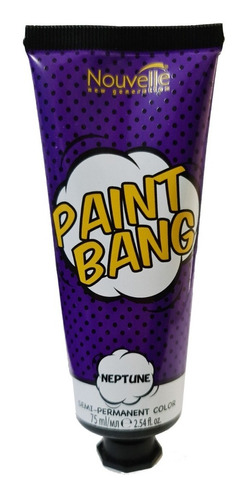  Tinte Color Fantasia Sin Amoniaco Paint Bang Nouvelle 75 Ml Tono NEPTUNE (MORADO)