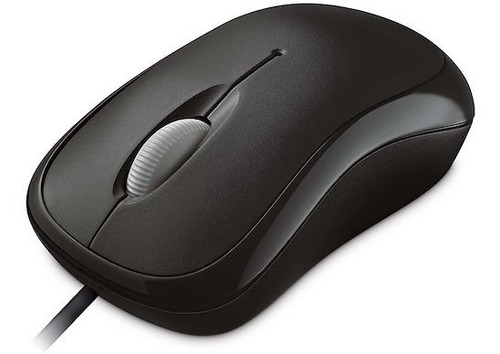 Imagen 1 de 5 de Mouse Con Cable Microsoft Optico Basico Negro Usb 800dpi