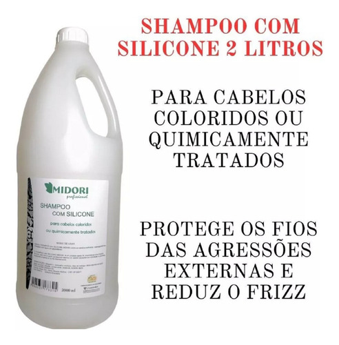 Sh Silicone 2 L Con Hidratação Impacto 1 L Midori +