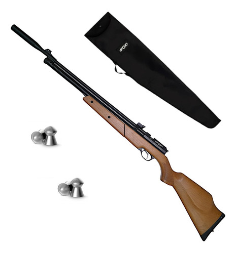 Rifle Fox Pump Lever 5.5 Cerrojo Cargador Rotativo Funda