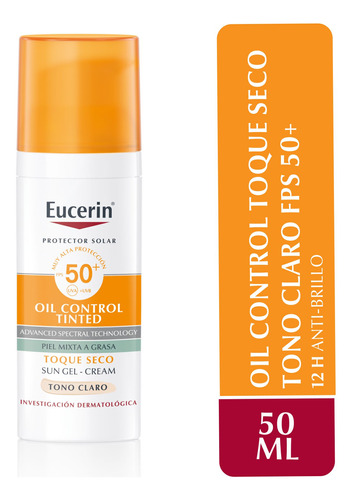 Eucerin Protector Solar Facial Oil Control Claro Fps50+ 50ml