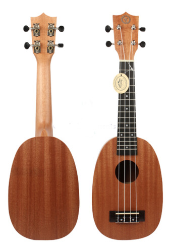 Ukelele Con Forma De Piña De Madera Sapeli Para Estudiantes