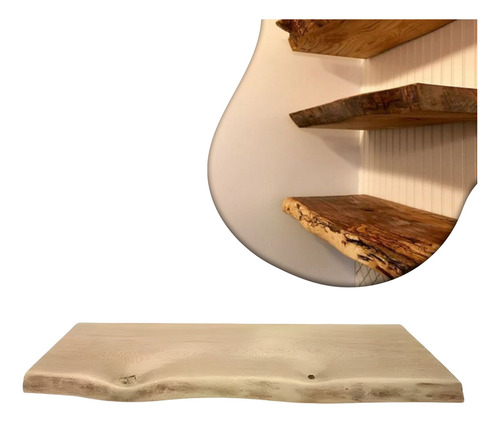 Prancha Resistente Madeira Maciça Com Borda Orgânica 70x40x5