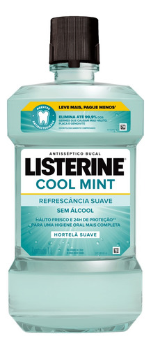 Antisséptico Bucal Cool Mint Sem Álcool 1l Listerine