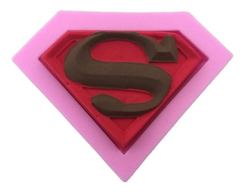 Molde Silicona Logo Superman Reposteria Porcelana Fondant