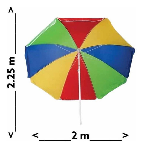 Parasol Sombrilla 2.25m De Altura