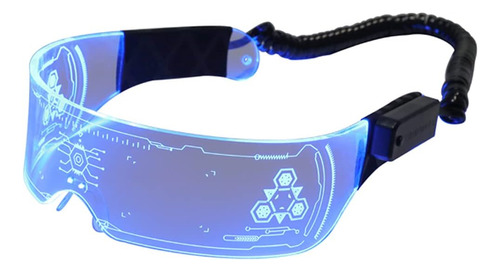 Ploplo Futuristic Led Visor Gafas Usb Recargable 7 Colores 4