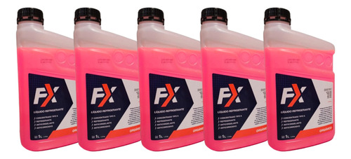 Liquido Refrigerante Rojo Fx Concentrado Organico X 6 Lts Rojo