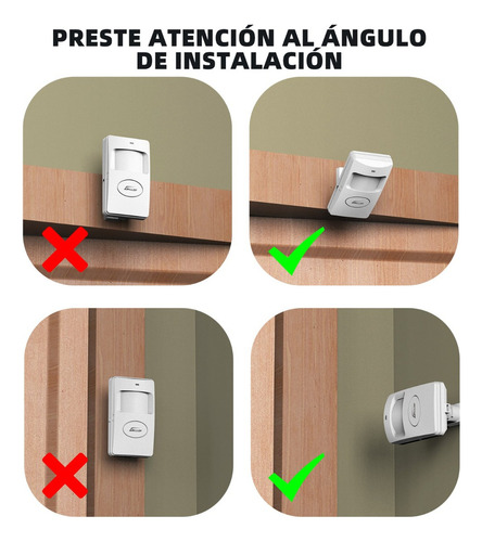 Alarme De Sensor De Movimento Sem Fio 120db Doorchime Com Lu