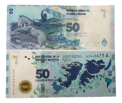 Billetes Mundiales : Argentina 50 Pesos  2015 Conmemorativo