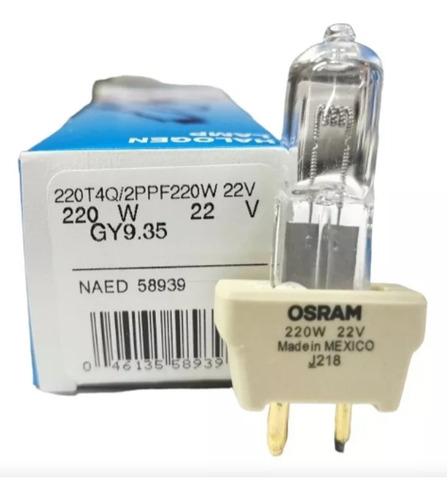 Foco 22v 220w  Gy9.5 220t4 Amsco Claro Osram