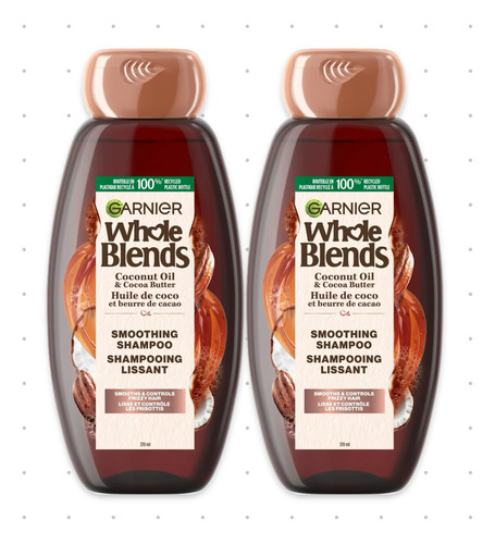 Garnier Whole Blends Shampoo, Coconut Oil And Cocoa 370ml