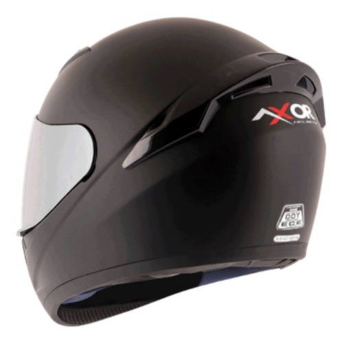 Imagen 2 de 8 de Casco Moto Axor Rage Solid Certificado Dot Y Ece Negro Mate
