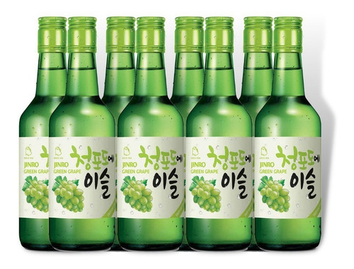 Imagen 1 de 1 de Paquete De 8 Sojus Sabor Uva, Jinro, 360 Ml