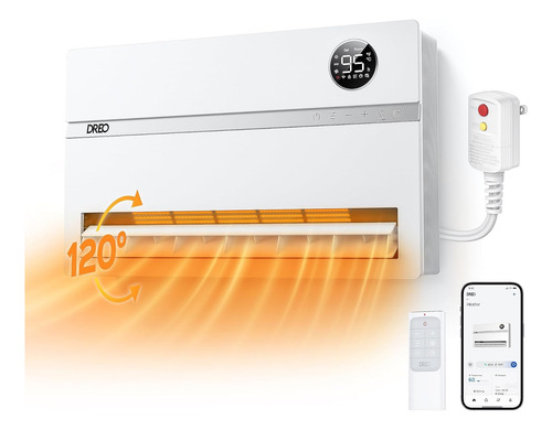 Calentador De Pared Para Baño Alci 1500w Con Termostato
